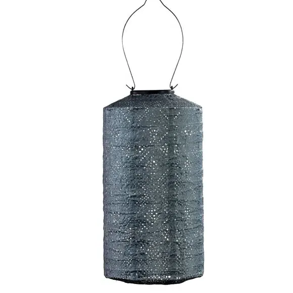 Cylinder Solar Lantern - Blue Grey, Tyvek image