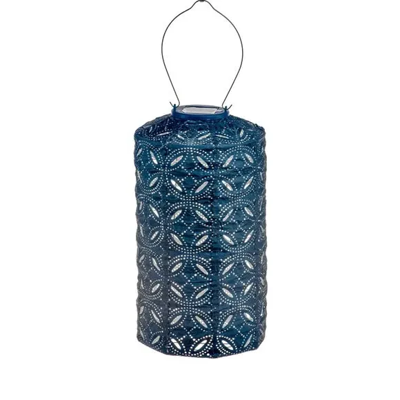 Cylinder Solar Lantern Mandela Design - Petrol image