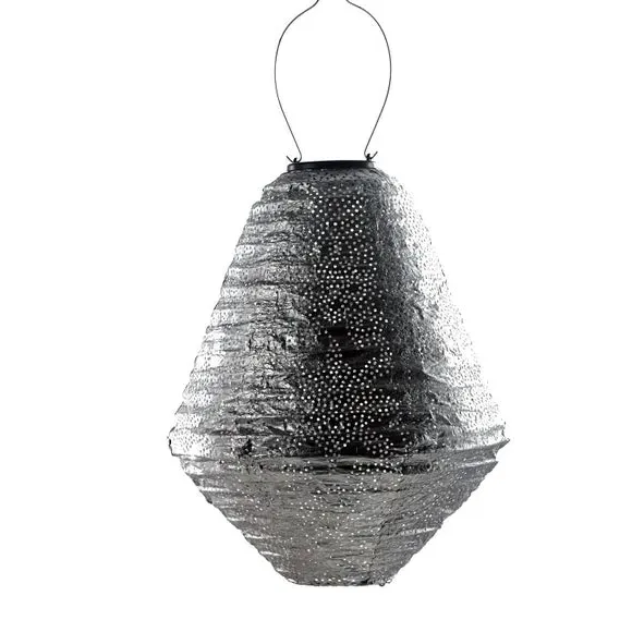 Solar Lantern with Hanging Hook - Silver, Tyvek image
