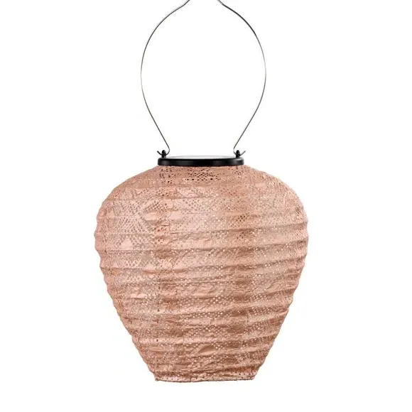 Solar Lantern with Mosaic Pattern - Pink, Tyvek image