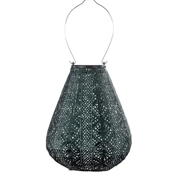 Tulip Solar Lantern with Lace Pattern - Green image