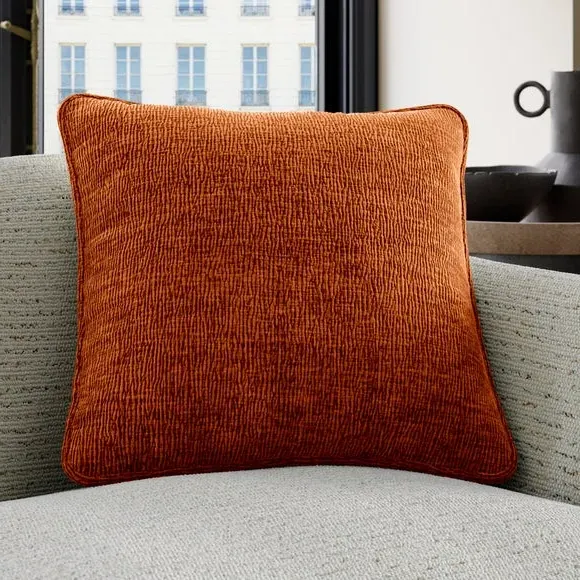 Custom Cushion Cover - Orange Umber, Polyester