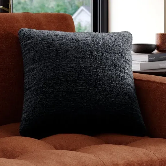 Custom Cushion Cover Textured - Black, Chenille image