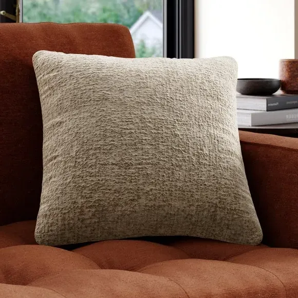 Custom Cushion Cover Textured - Mushroom, Chenille