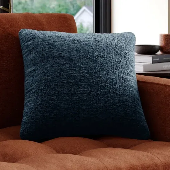 Custom Cushion Cover Textured - Navy, Chenille
