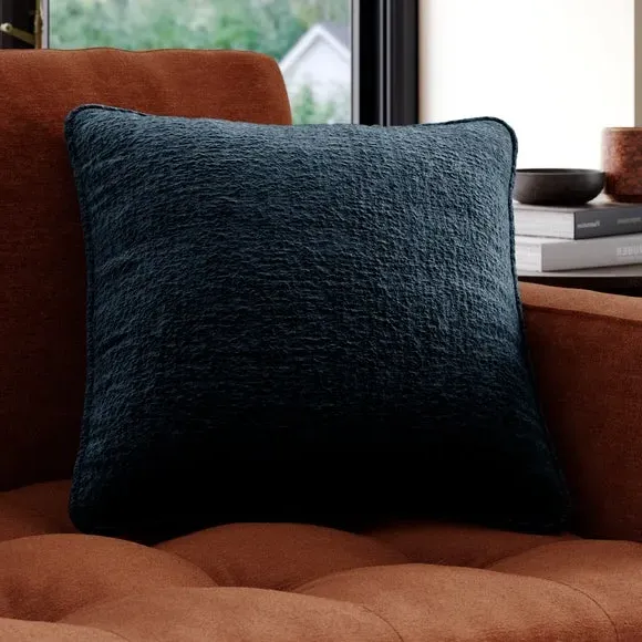 Custom Cushion Cover Textured - Navy, Chenille
