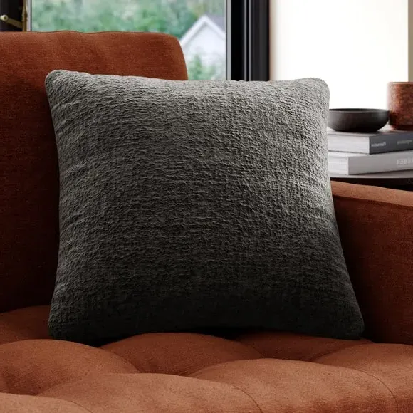 Custom Cushion Cover Textured - Steel, Chenille