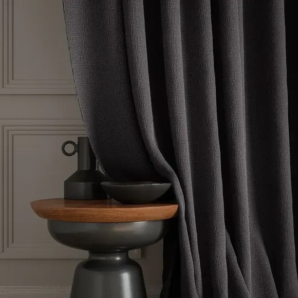 Made to Measure Curtains - Black, Polyester