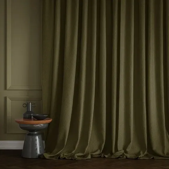 Made to Measure Curtains - Olive, Polyester
