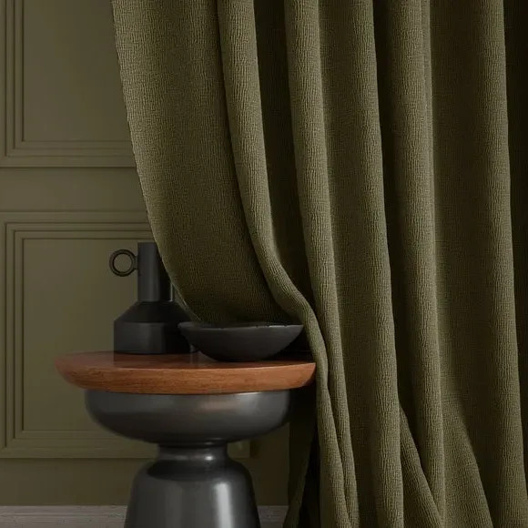 Made to Measure Curtains - Olive, Polyester