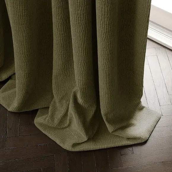 Made to Measure Curtains - Olive, Polyester