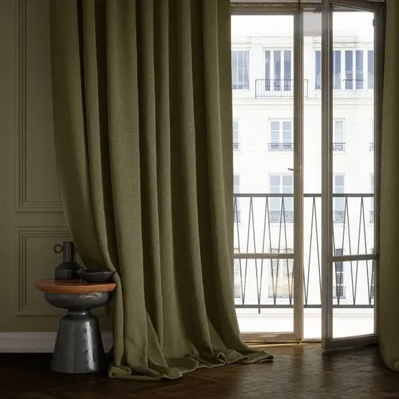Made to Measure Curtains - Olive, Polyester