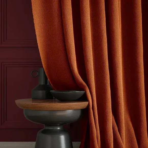 Made to Measure Curtains - Orange Umber, Polyester