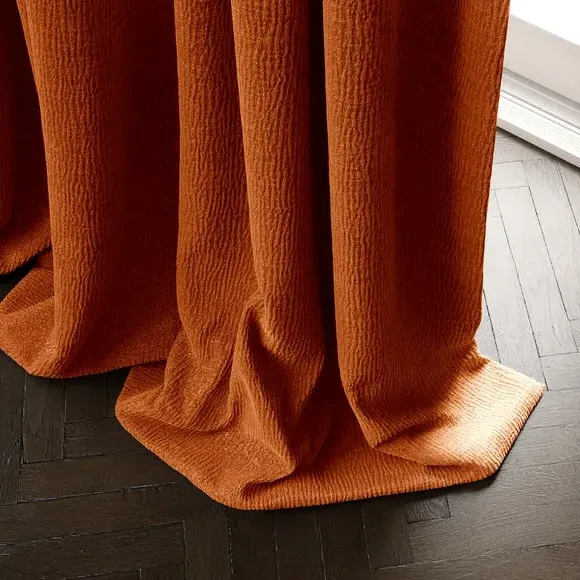 Made to Measure Curtains - Orange Umber, Polyester