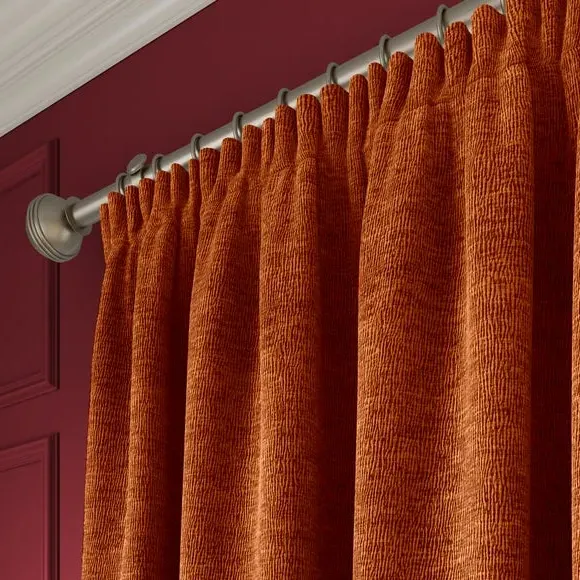 Made to Measure Curtains - Orange Umber, Polyester