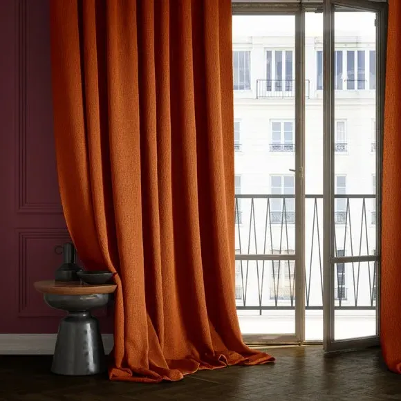 Made to Measure Curtains - Orange Umber, Polyester