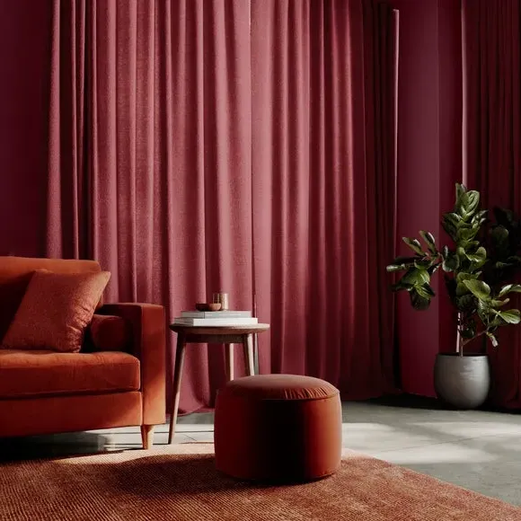 Made to Measure Curtains Textured - Burgundy, Chenille