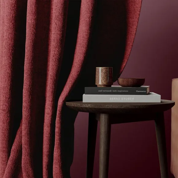 Made to Measure Curtains Textured - Burgundy, Chenille