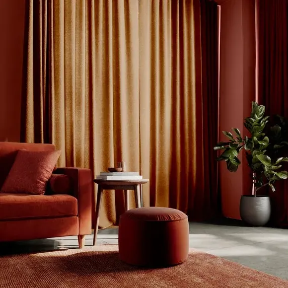 Made to Measure Curtains Textured - Caramel, Chenille