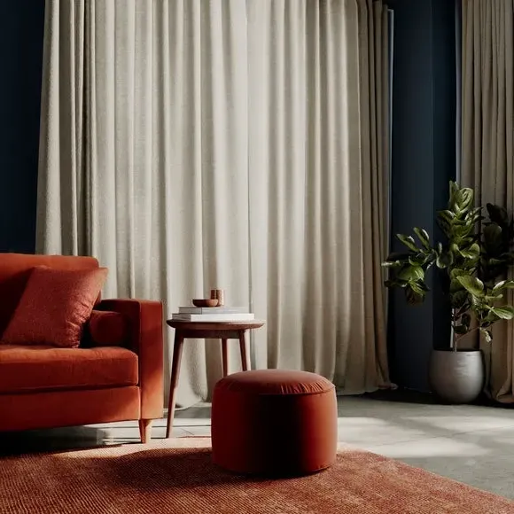 Made to Measure Curtains Textured - Mushroom, Chenille