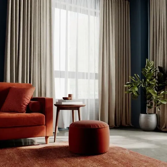 Made to Measure Curtains Textured - Mushroom, Chenille