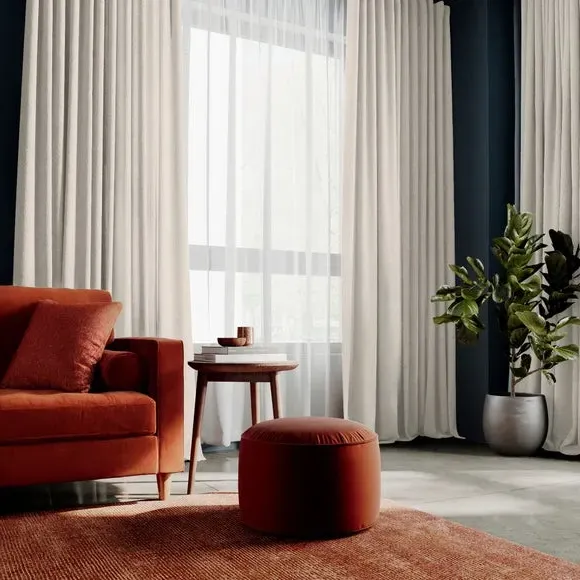 Made to Measure Curtains Textured - Pearl, Chenille