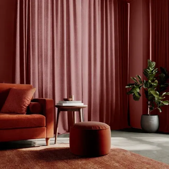 Made to Measure Curtains Textured - Rose, Chenille