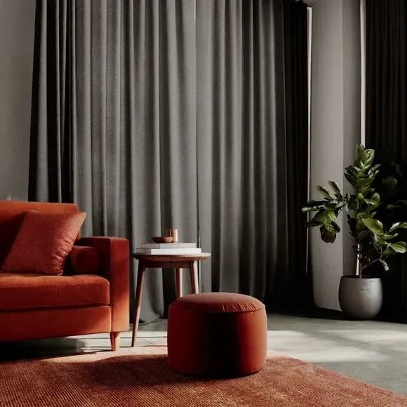 Made to Measure Curtains Textured - Steel, Chenille