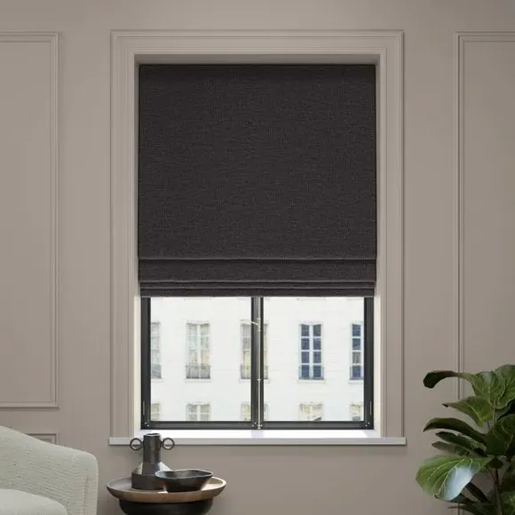 Made to Measure Roman Blind - Black, Polyester