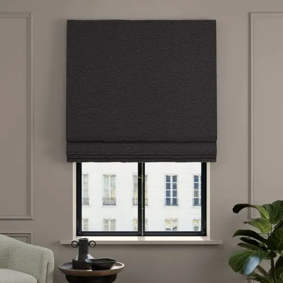 Made to Measure Roman Blind - Black, Polyester