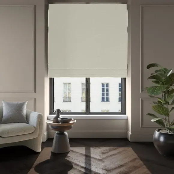 Made to Measure Roman Blind - Ivory, Polyester