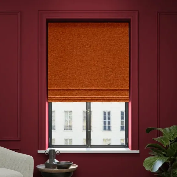 Made to Measure Roman Blind - Orange Umber, Polyester