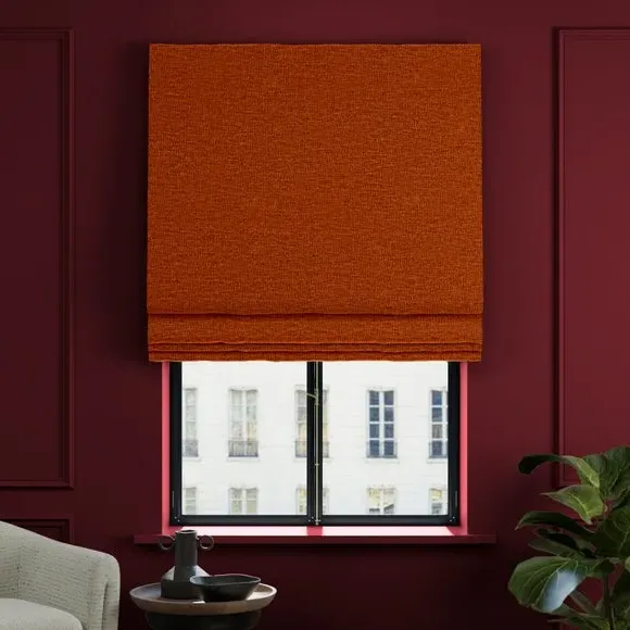 Made to Measure Roman Blind - Orange Umber, Polyester