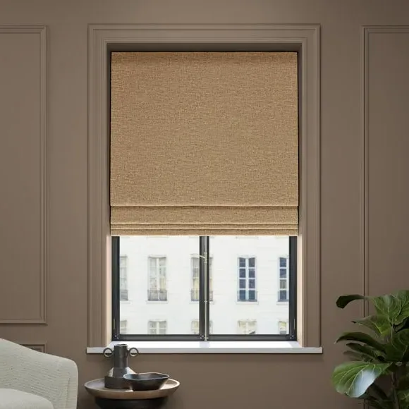 Made to Measure Roman Blind - Pebble Brown, Polyester