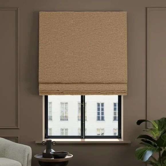 Made to Measure Roman Blind - Pebble Brown, Polyester