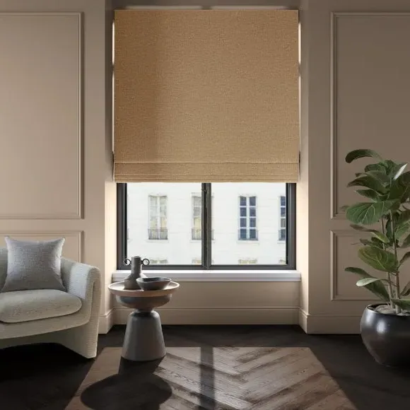 Made to Measure Roman Blind - Pebble Brown, Polyester