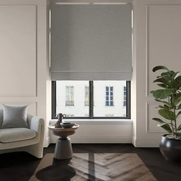 Made to Measure Roman Blind - Silver, Polyester