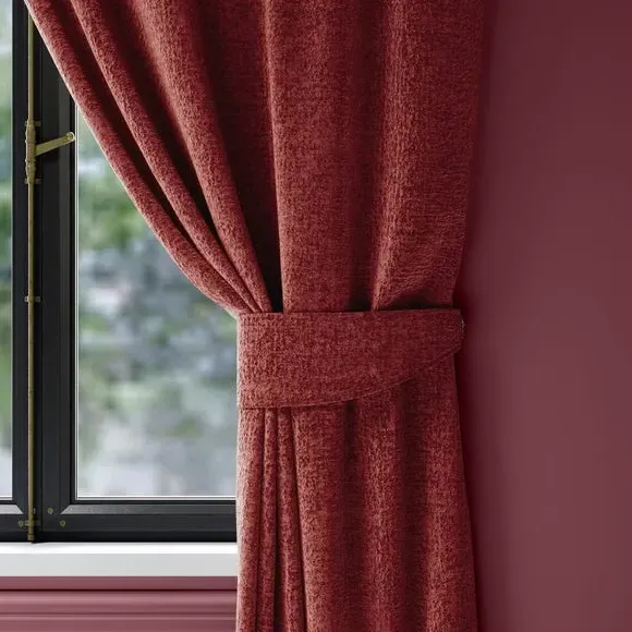 Textured Curtain Tieback - Burgundy, Chenille