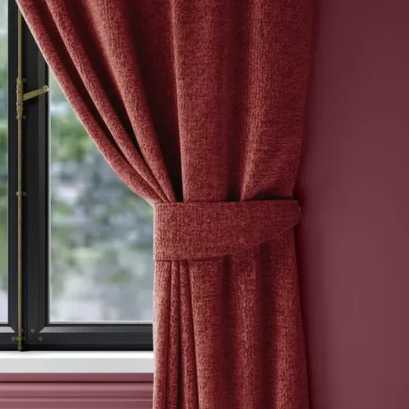 Textured Curtain Tieback - Burgundy, Chenille