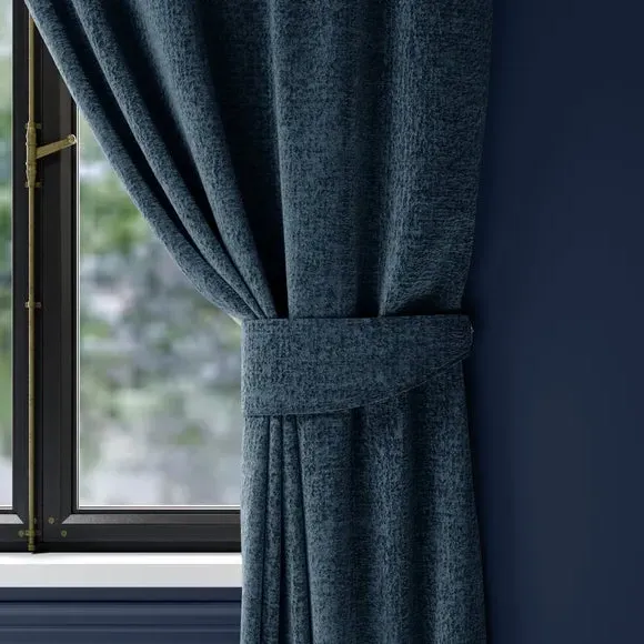 Textured Curtain Tieback - Navy, Chenille