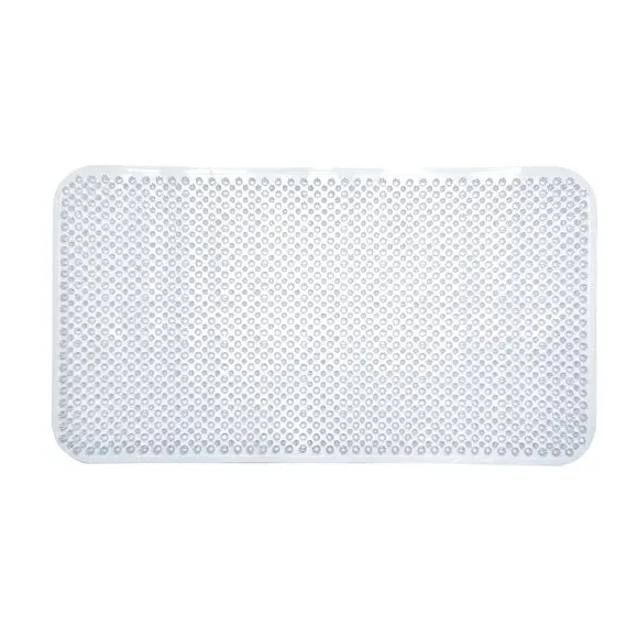 Bath Mat with Suction Cups - White image
