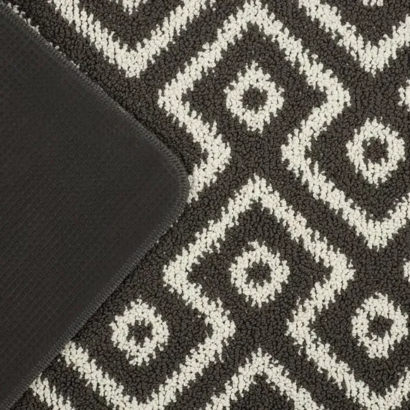 Diamond Pattern Runner Mat - Grey, Recycled