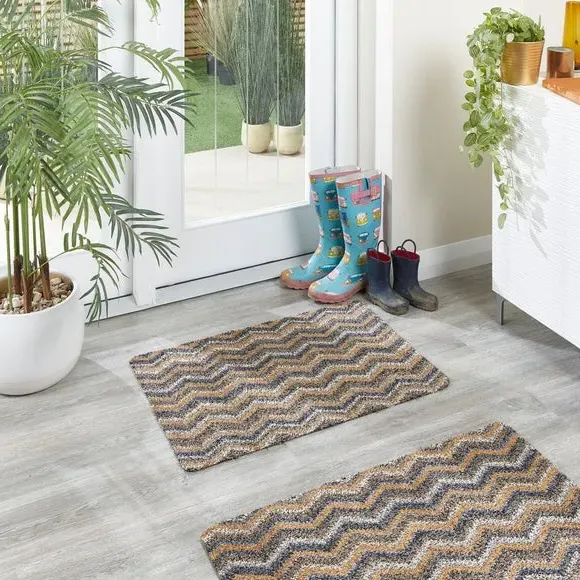 Doormat Anti-Slip - Indigo, Recycled Cotton
