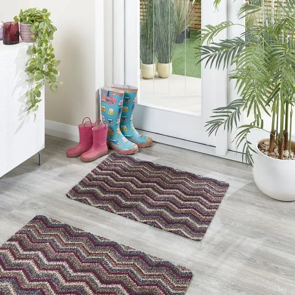 Doormat Anti-Slip - Indigo, Recycled Cotton
