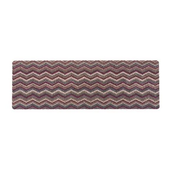 Long Doormat with Anti-Slip - Purple, Cotton