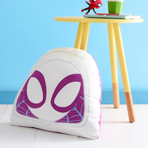 Plush Cushion with Character Design - White