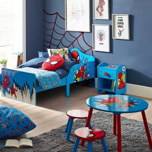 Toddler Bed with Graphics - Blue