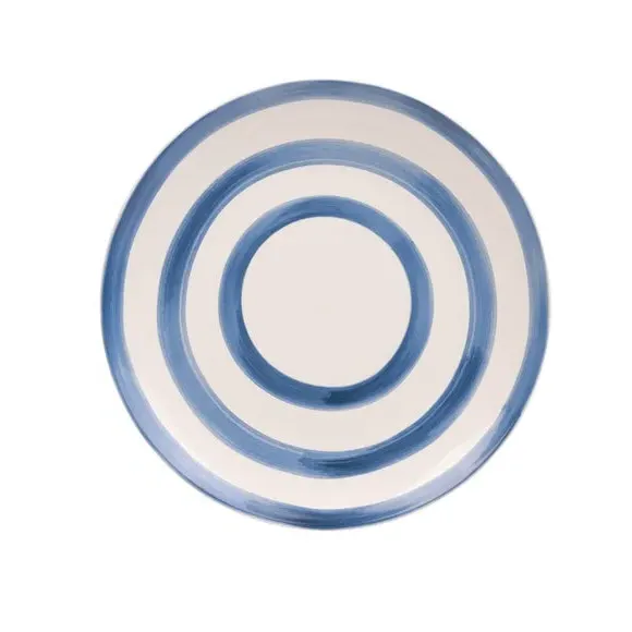 4-Piece Dinner Plate Set - Blue, Stoneware