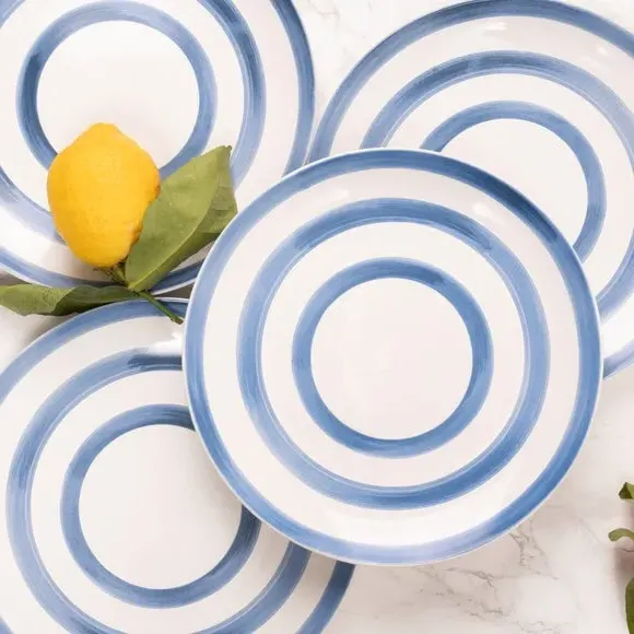 4-Piece Dinner Plate Set - Blue, Stoneware image
