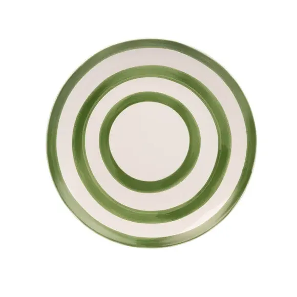 4-Piece Dinner Plate Set - Green, Stoneware
